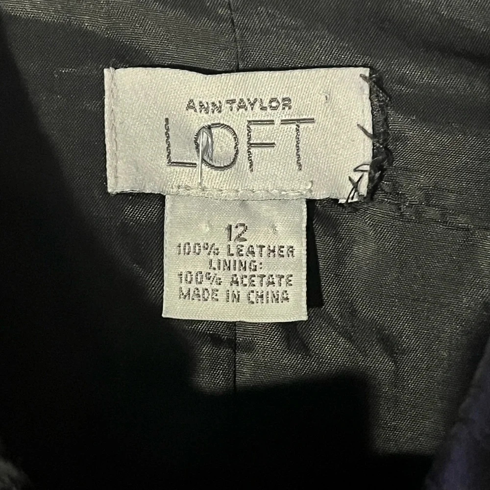LOFT Button Up Leather Jacket - Picture 3 of 5